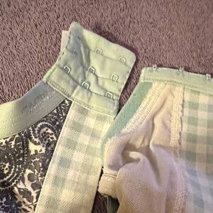 Cacique Blue and White Lace Bra